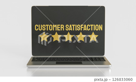 The Customer Satisfaction and five star for Business concept 3d Rendering. The Customer Satisfaction and five star for Business concept 3d Rendering. 126833060
