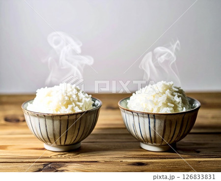 新米と古古米を食べ比べするイメージ 新米と古古米を食べ比べするイメージ 126833831