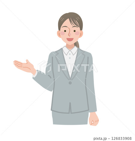 案内をするビジネスウーマン 126833908