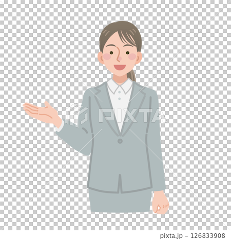 案内をするビジネスウーマン 126833908