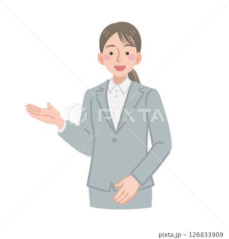 案内をするビジネスウーマン 126833909