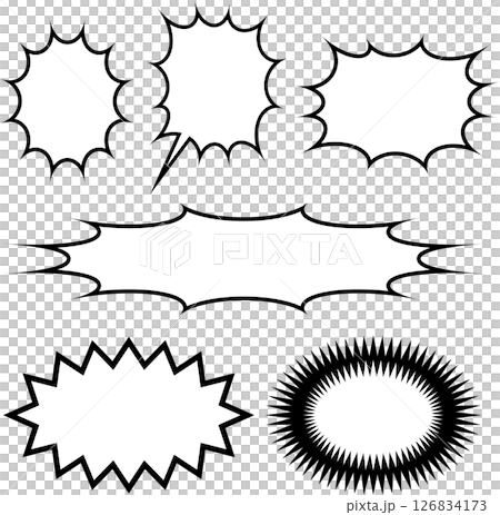 Explosion speech bubble set Explosion speech bubble set 126834173