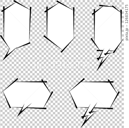 Blocky speech bubble set 126834175