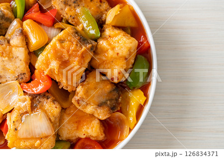 fish stew with tomato and pepper fish stew with tomato and pepper 126834371