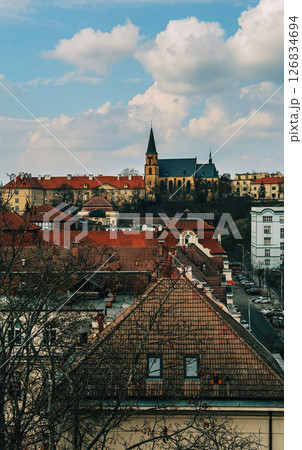 Panoramic view of a European Panoramic view of a European 126834694