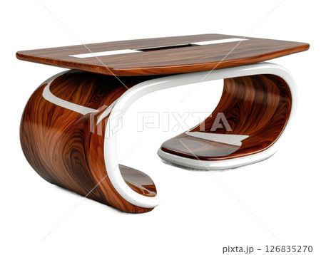 Sleek modern office desk with unique design and elegant finish 126835270