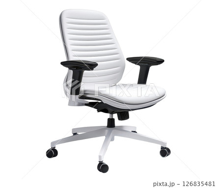 Sleek office chair with ergonomic design for comfort and support 126835481