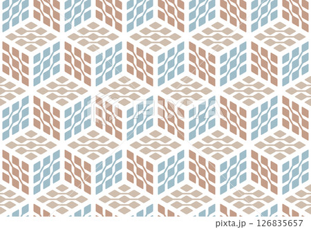 Abstract geometric pattern. A seamless vector background. Colored ornament. Graphic modern pattern. Simple lattice graphic design Abstract geometric pattern. A seamless vector background. Colored ornament. Graphic modern pattern. Simple lattice graphic design 126835657