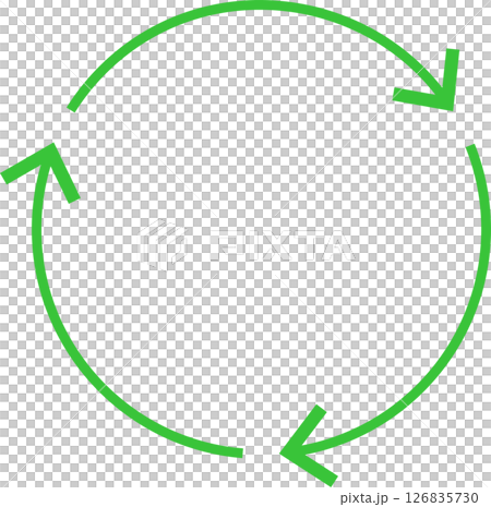 箭頭（循環）循環圖示回收薄 126835730