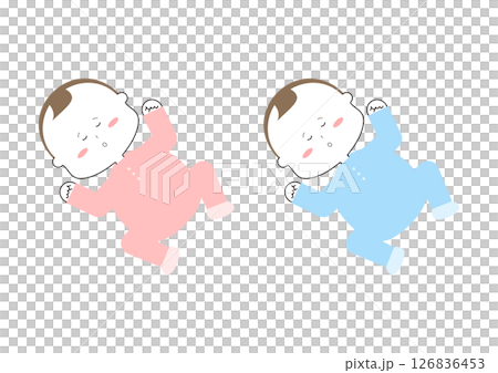 ねんねする赤ちゃん ねんねする赤ちゃん 126836453