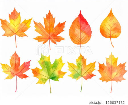 秋 生成AI 水彩 背景 秋 生成AI 水彩 背景 126837182