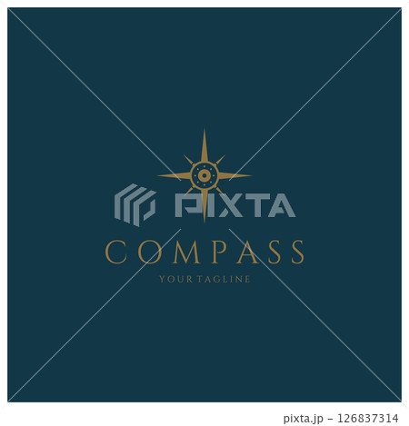 compass icon isolated on background.modern flat compass pictogram,business,marketing,internet concept.trendy simple vector symbol for websitedesign or button to mobile app.logo illustration. 126837314