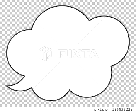 シンプルな吹き出しのイラスト 126838228