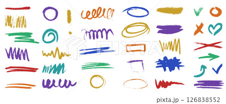Chalk texture underline elements 126838552
