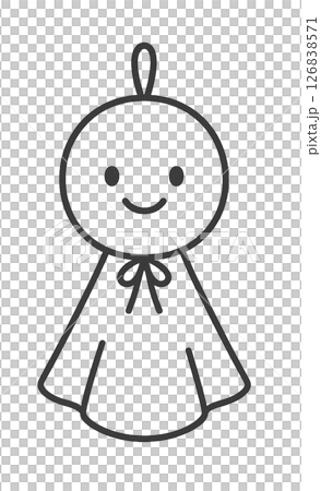 Teru Teru Bouzu illustration using only lines 126838571