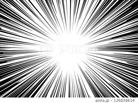 集中線　黒　背景　シンプル	 126838614