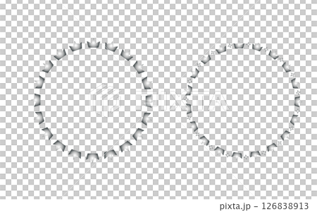 圓形皇冠框架套裝。顏色為銀色。 126838913
