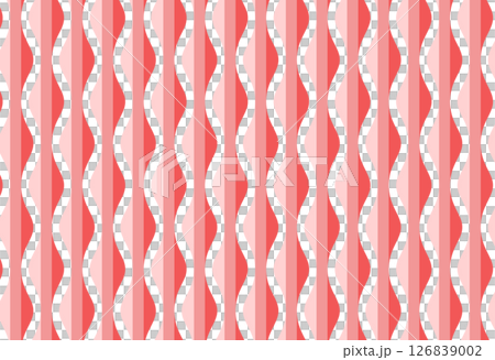 レトロな立涌、ogeeパターン背景 126839002