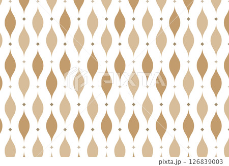 茶色の立涌、ogee、ジオメトリックパターン背景 126839003