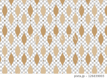 茶色の立涌、ogee、ジオメトリックパターン背景 126839003