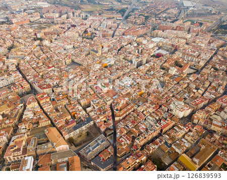 Aerial view of the spanish city of Reus. Tarragona province. Catalonia. Aerial view of the spanish city of Reus. Tarragona province. Catalonia. 126839593