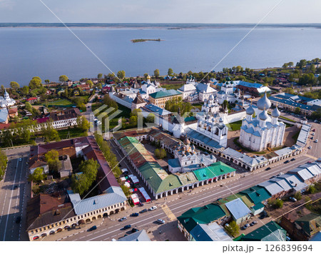 Aerial view of Rostov cityscape with Kremlin Aerial view of Rostov cityscape with Kremlin 126839694