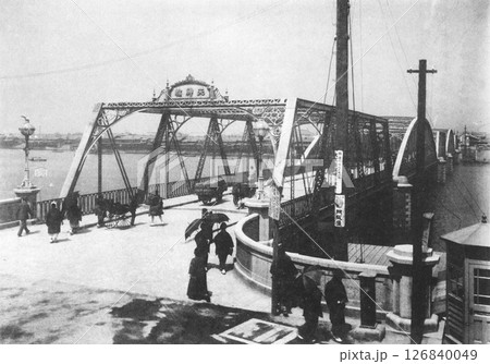 明治時代の日本　大阪府　天神橋　 126840049