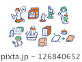 コレクションしたフィギュア人形や本の整理・処分　カラー 126840652