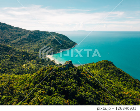 aerial view from a viewpoint on Koh Phangan, Thailand 126840933