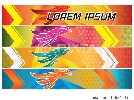 Full Color eagle stiker, Print, digital vector, adobe illustrator 126841455