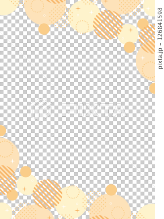 水玉 フレーム 幾何学 キラキラ オレンジ 縦長 水玉 フレーム 幾何学 キラキラ オレンジ 縦長 126841598