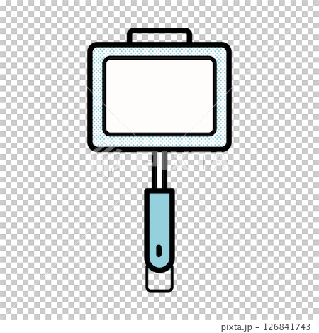 Illustration of a simple hot sandwich maker | Cooking utensil, kitchen tool, direct flame type, with handle, outdoor Illustration of a simple hot sandwich maker | Cooking utensil, kitchen tool, direct flame type, with handle, outdoor 126841743