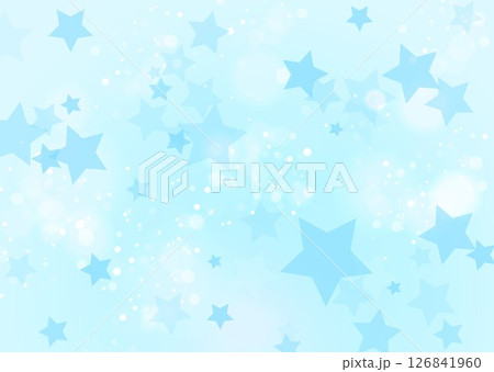 青色の背景に星が散らばる 126841960