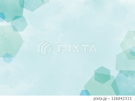 涼しいイメージの水彩背景 126842313