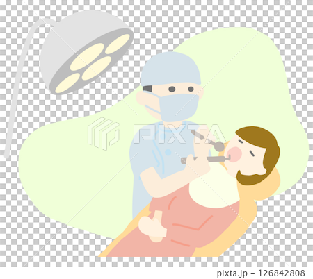Woman getting dental treatment at the dentist 126842808