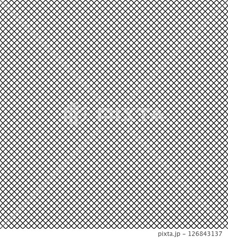 Mosquito net seamless pattern. Squared mesh texture. Fish net background. Mosquito window lace. Diagonal protection flying insect plastic net. Nylon line grid. Vector illustration on white background 126843137