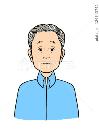 シンプルなシニア男性のイラスト シンプルなシニア男性のイラスト 126843749