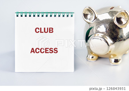 The CLUB ACCESS concept phrase. A place to copy. Special, limited, exclusive, VIP, made to order, Personalization marketing concept 126843931