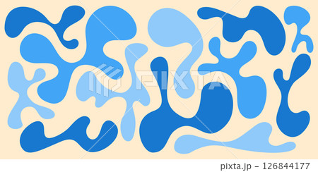 Funky liquid shapes pattern Funky liquid shapes pattern 126844177