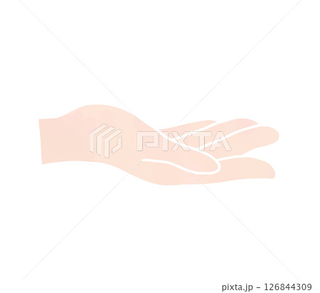 手の水彩風のイラスト 手の水彩風のイラスト 126844309