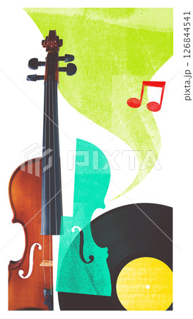 Poster. Contemporary art collage. Microphone wrapped in heart-shaped cable radiates colored waves of passion. Backstage Pulse Poster. Contemporary art collage. Microphone wrapped in heart-shaped cable radiates colored waves of passion. Backstage Pulse 126844541
