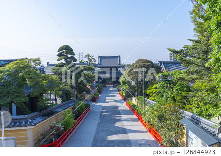 中山寺　真っ直ぐ伸びる参道（兵庫県宝塚市） 126844923