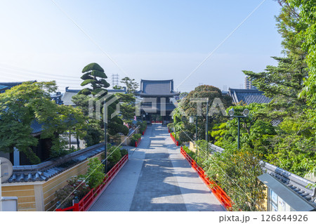 中山寺　真っ直ぐ伸びる参道（兵庫県宝塚市） 126844926