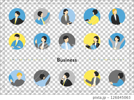 商業場景人物圖示集合 商業場景人物圖示集合 126845063