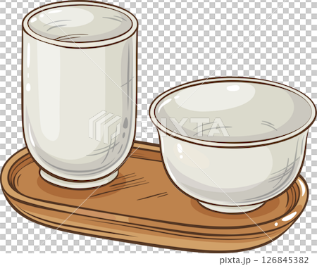 tea pair isolated colored illustration tea pair isolated colored illustration 126845382