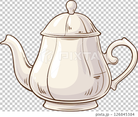 Teapot isolated for Design and Decoration 126845384