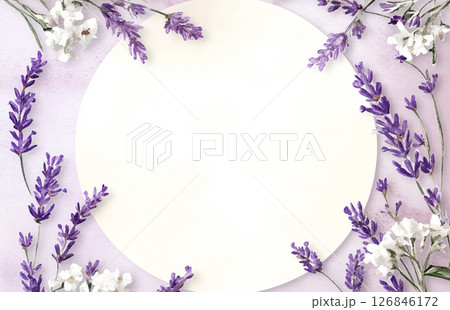 タイトルの候補を表示する ラベンダーハーブ水彩イラスト背景 Generative AI タイトルの候補を表示する ラベンダーハーブ水彩イラスト背景 Generative AI 126846172