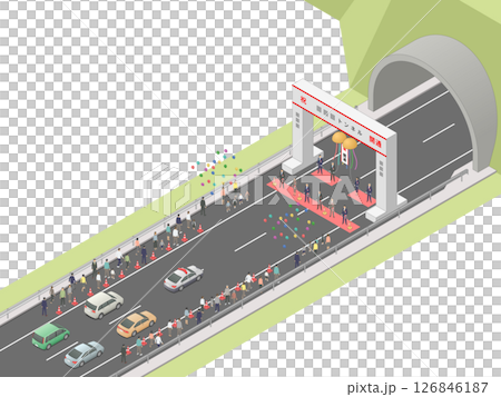 Isometric drawing of the opening ceremony [tunnel] (plain) 126846187