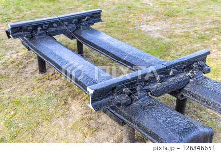 Classic vintage retro train trains steam locomotive railroad equipment Belarus. Classic vintage retro train trains steam locomotive railroad equipment Belarus. 126846651