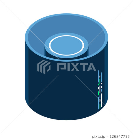 Isometric cloud database. Cloud computing and File cloud storage. Modern technology. Vector illustration 126847755